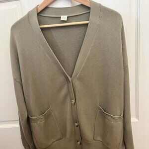 Gourmi 100% Organic Cotton Cardigan | Green | Size S/M